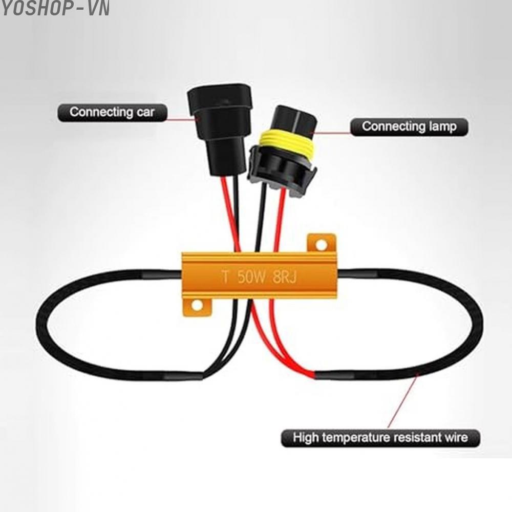 [Ysp]9005/9006 Resistor Fault Light Elimination Metal Shell For 9005/9006 Bulbs