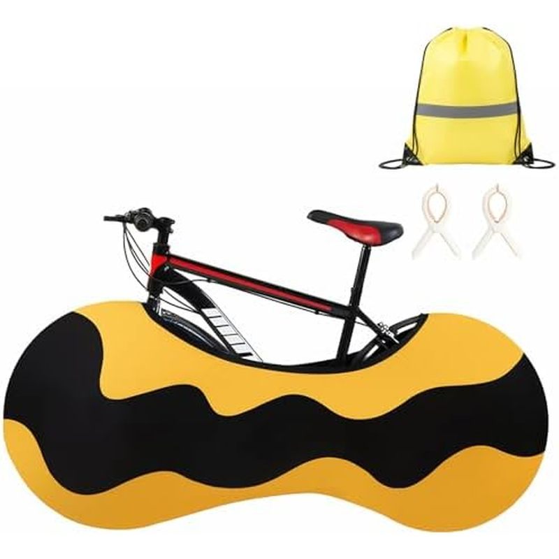 QAZXCDEW-Xe Đạp Vỏ Bánh Xe Đạp Co Giãn Có Túi Bảo Quản Đặc Biệt Và Kẹp Phụ Trợ Chống Bụi Và Có Thể G