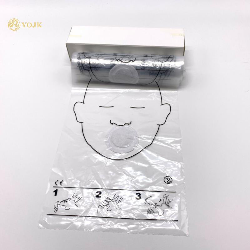 Aosunook 36 Cái / Cuộn Mặt nạ hồi sức CPR Tấm chắn mặt CPR cho Bộ sơ cứu huấn luyện CPR EN