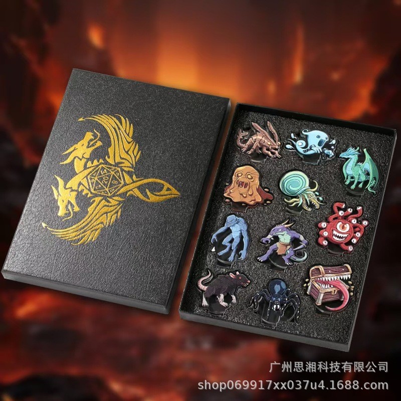 Bộ 11 Món Monster Acrylic Board Game Cờ Vua Mảnh Dungeon Và Rồng DND Game