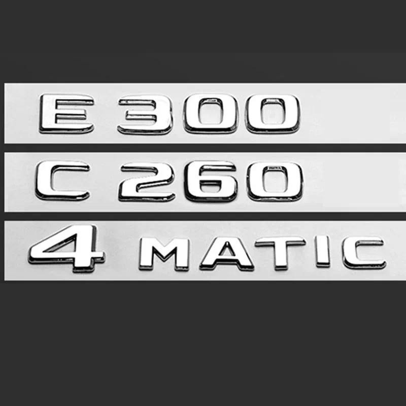 Bạc Phẳng 3D ABS Biểu Tượng Huy Hiệu Phía Sau Thân Xe Logo Miếng Dán Dành Cho Xe Mercedes Benz GLE45