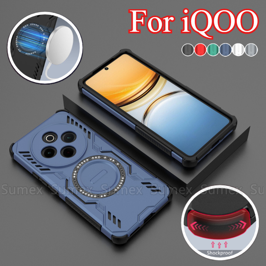Ốp Điện Thoại Chống Sốc Cho iQOO Z10 NEO10 5G Armor Vòng Sạc Từ Tính Vỏ Làm Mát Tản Nhiệt Mặt Sau Vi