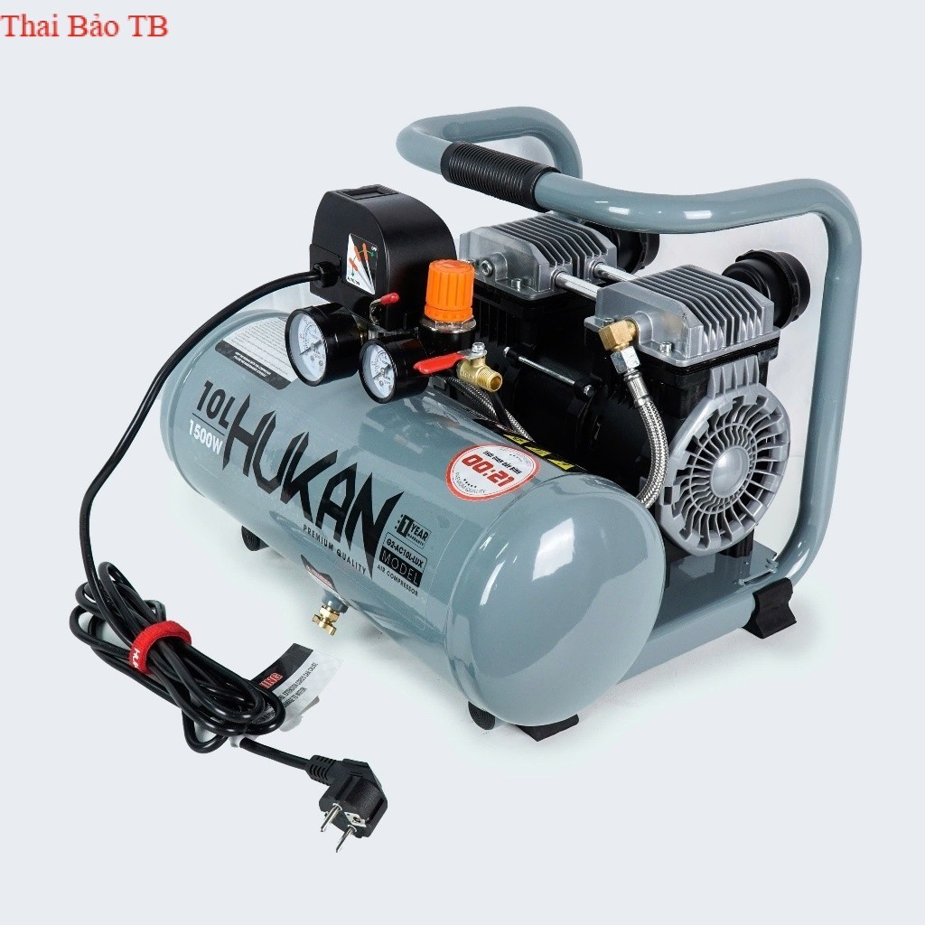 Máy nén khí không dầu HUKAN G2-AC10L-LUX, 2HP, 1500w, 10L mẫu mới Thái Bảo TB