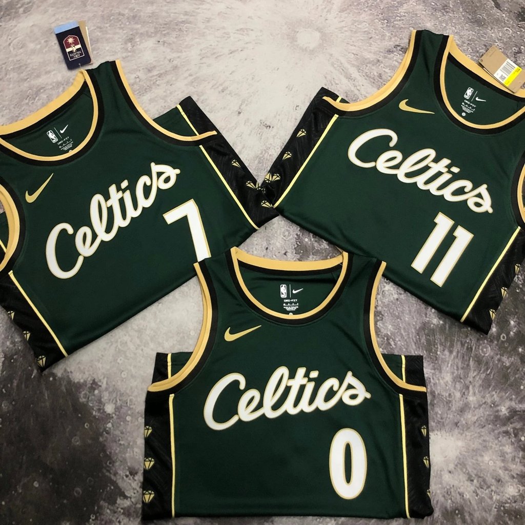 Nike NBA23 Game Season City Edition Celtics SW Hot Pressed Jersey Nhanh khô thoáng khí Jersey Irving
