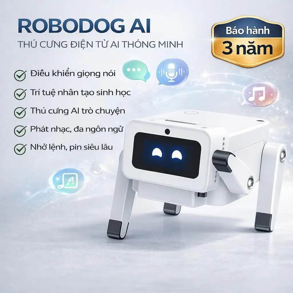 Robot AI robot chó AI robot thông minh robot hội thoại robot thú cưng điện tử robot tương tác robot 