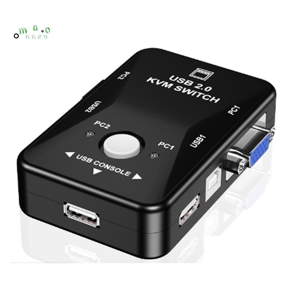 USB 2.0 KVM Chuột Switching Bàn Phím VGA Splitter Box Sharing Switch USB KVM Switch 2 Cổng VGA SVGA 