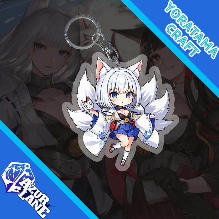 Gantungan Kunci Kaga Azur Lane, Keychain Anime Lucu