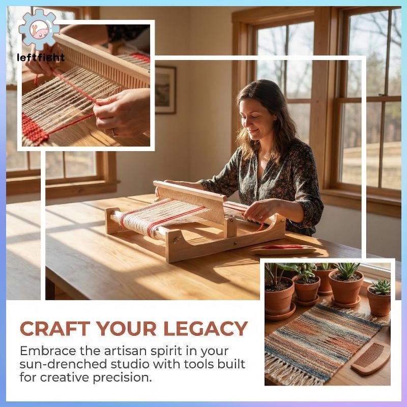 TRÁI DIY Gỗ Dệt Loom Set Có Thể Điều Chỉnh Warp Khung Huddle Thanh Dành Cho Trẻ Em Học Sinh Tấm Thảm