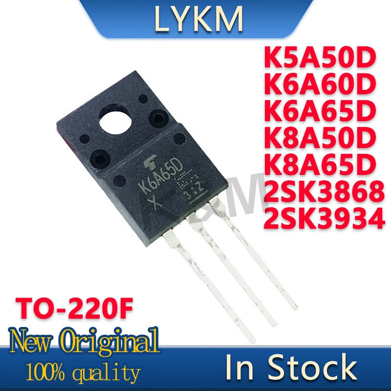5 CÁI K5A50D K6A60D K6A65D K8A50D K8A65D 2SK3868 K3868 2SK3934 K3934 TO-220F MOS bóng bán dẫn hiệu ứ