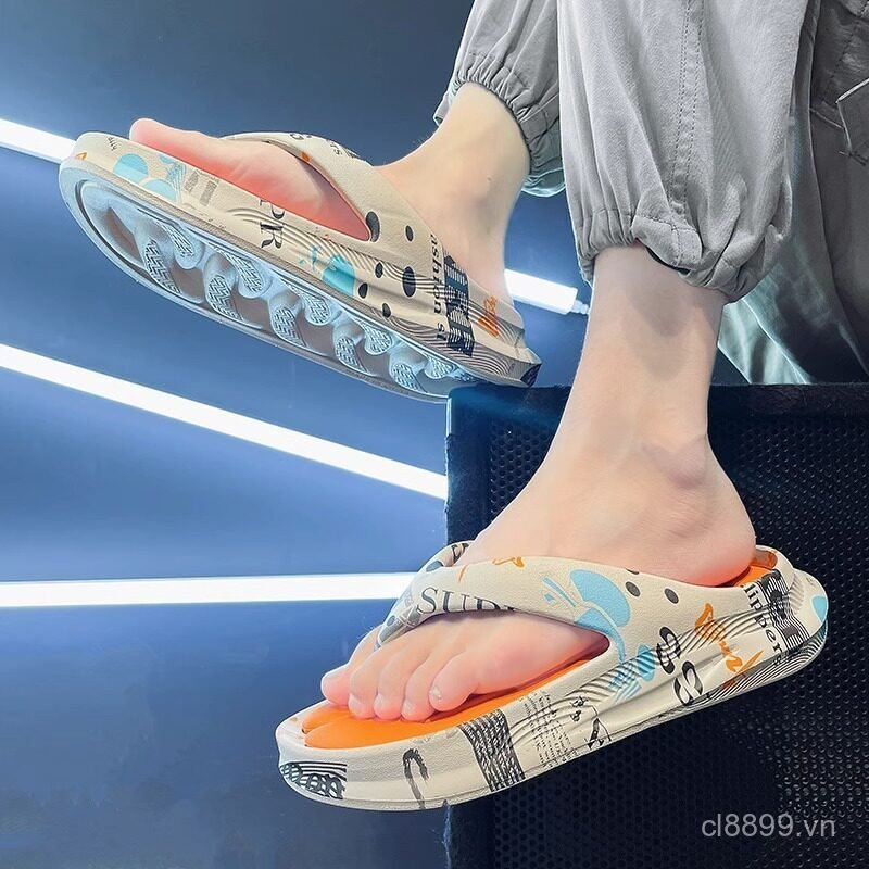 Phổ Biến Flip-Flops Flip-Flops Nam Mùa Hè Mặc Ngoài Đi Biển Flip-Flops Nam Độc Đáo Hợp Thời Trang Đi