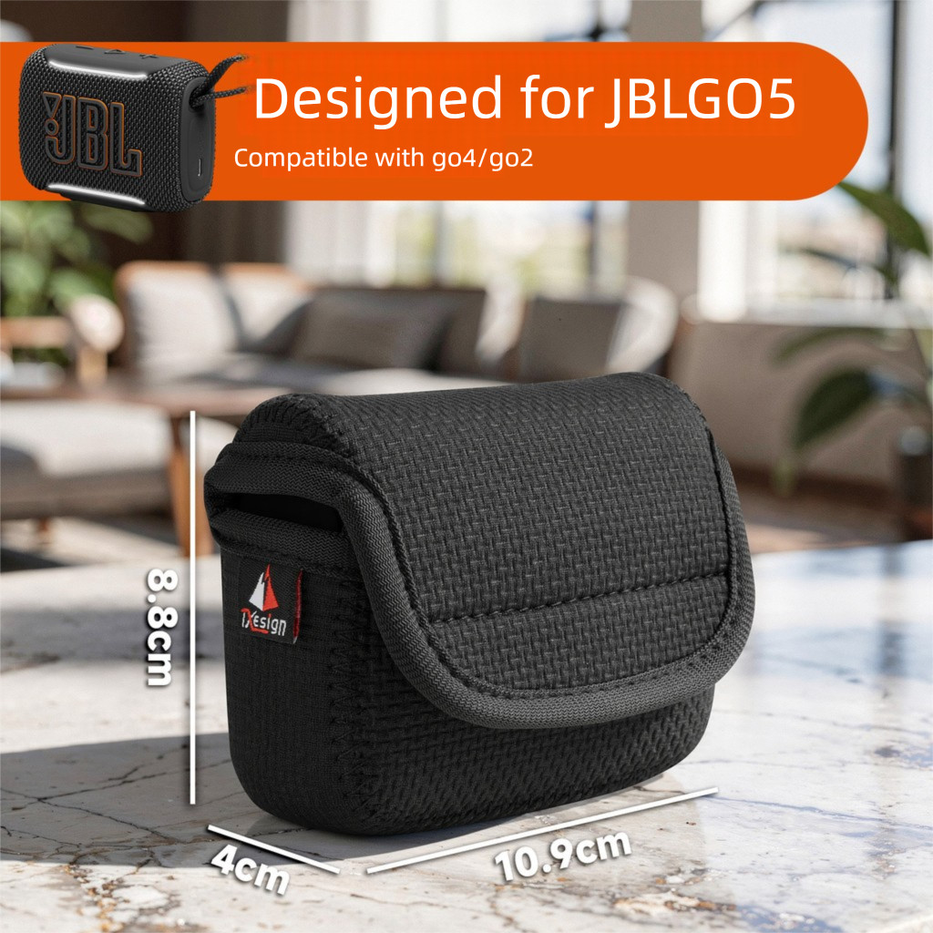 Túi đựng đồ cho loa JBL GO5 / GO4 / GO2, Vỏ bảo vệ Neoprene dập nổi, Túi đựng di động thắt lưng