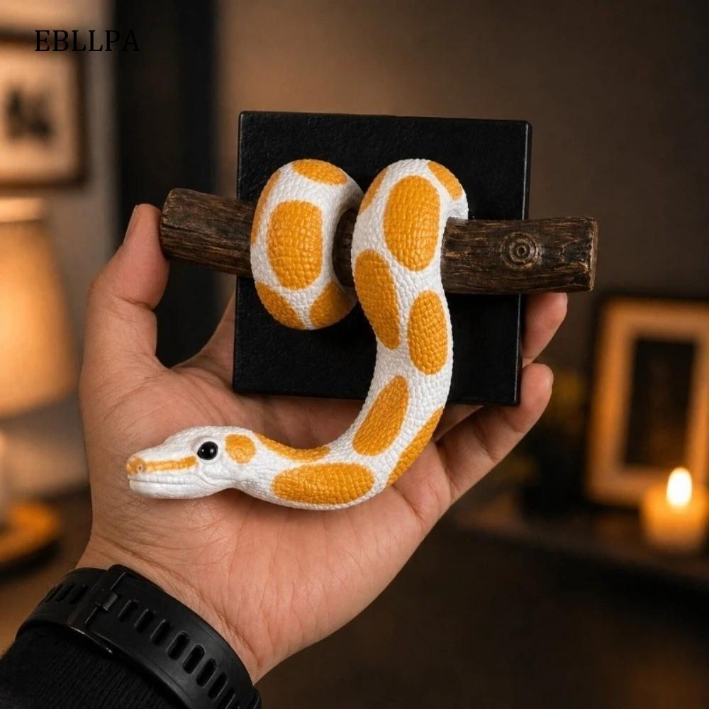 Điêu khắc rắn kim loại 3D EBLLPA, Gothic Accent Resin Quả bóng vàng Nghệ thuật treo tường Python, Tư