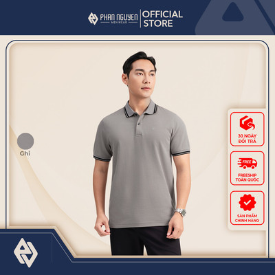 Áo polo nam Phan Nguyễn, chất liệu cotton cao cấp, mềm mại, thoáng mát, form regular fit APC.317