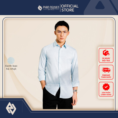 Áo sơ mi hàu nam dài tay Phan Nguyễn, chất liệu cao cấp kháng khuẩn cao, khử mùi tốt SMD.1209