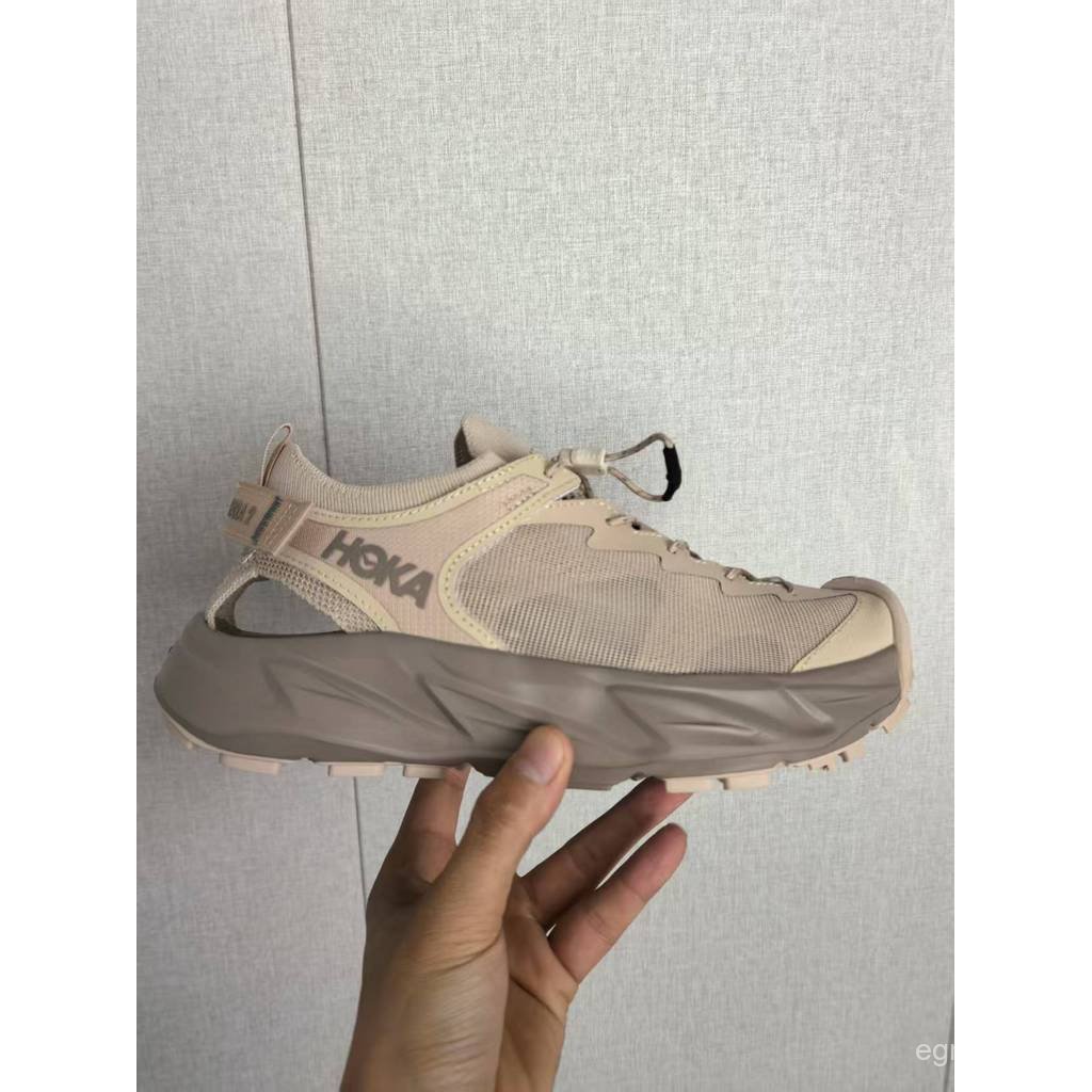HOKA HOPARA 2 Sandal Lưới Đi Bộ Đường Dài Thoáng Khí Chống Trơn Trượt Thoải Mái Kaki