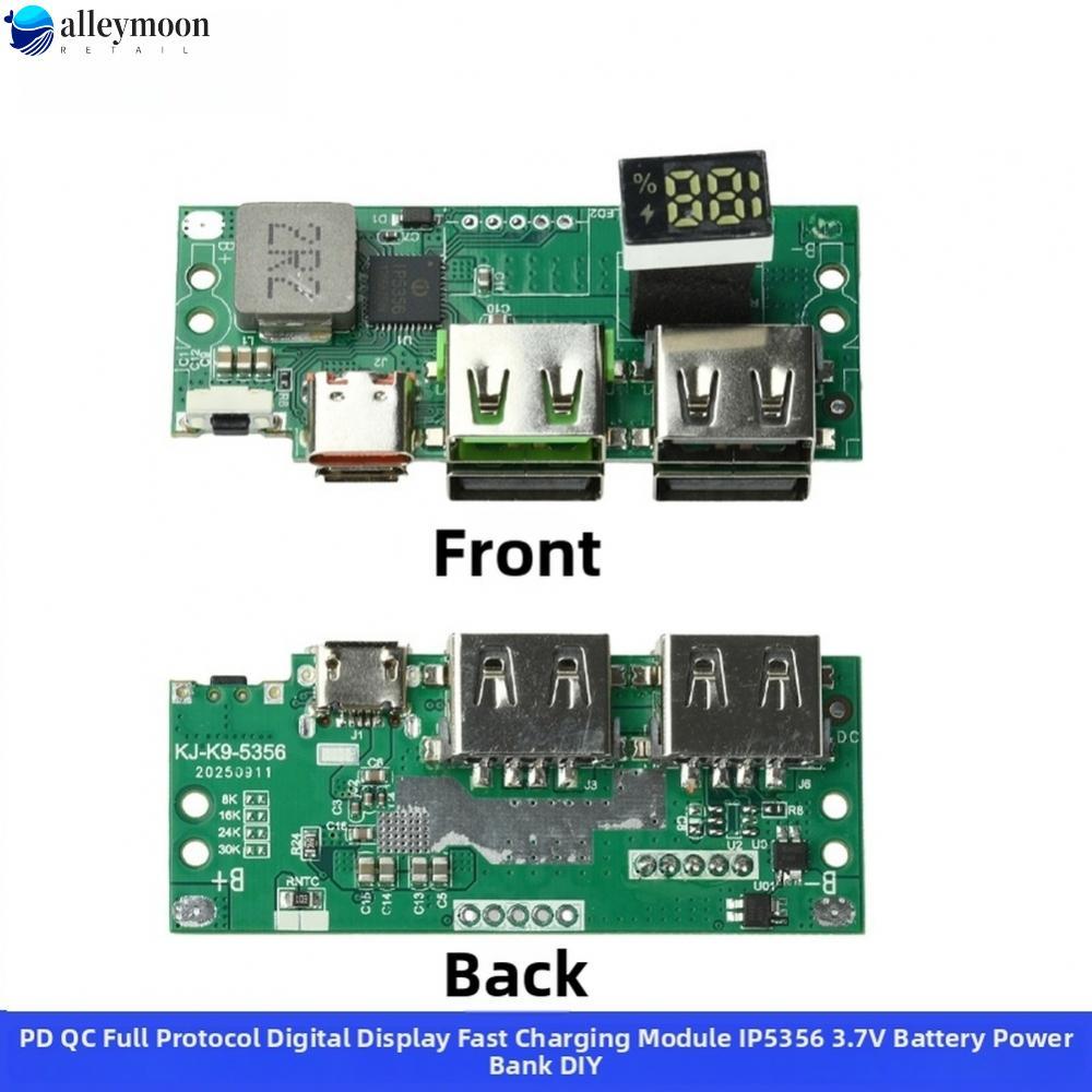 IP5356 PD QC Mô-đun sạc nhanh DIY Power Bank với màn hình kỹ thuật số 6 cổng