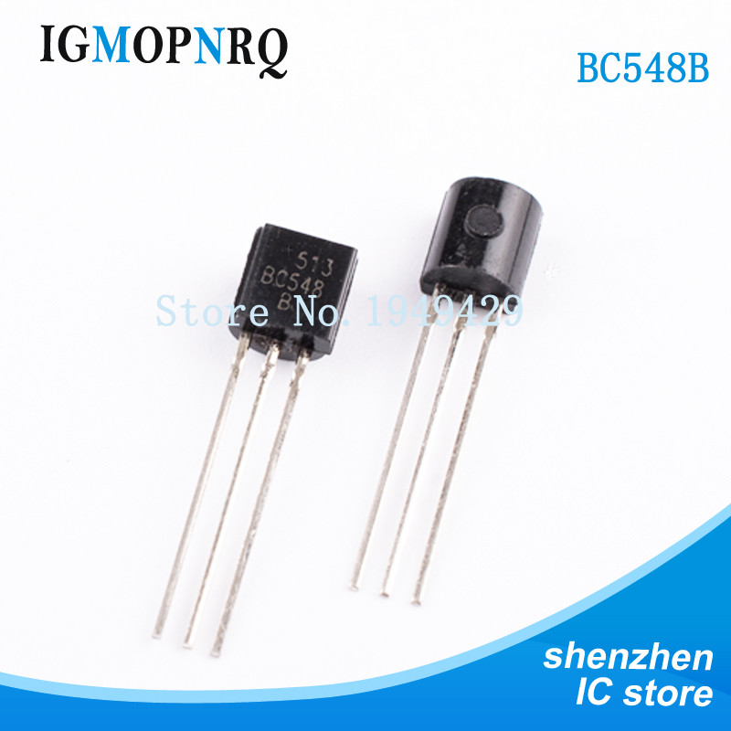 100 cái / lốc BC548 BC548B 548 dòng bóng bán dẫn TO-92 mới