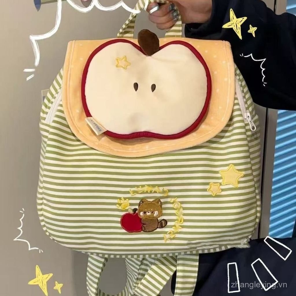 Fanyi Bạc Hà Sọc Ba Lô Dung Tích Lớn Mới ins Dễ Thương Apple Sinh Viên Schoolbag Sang Trọng Đi Lại B