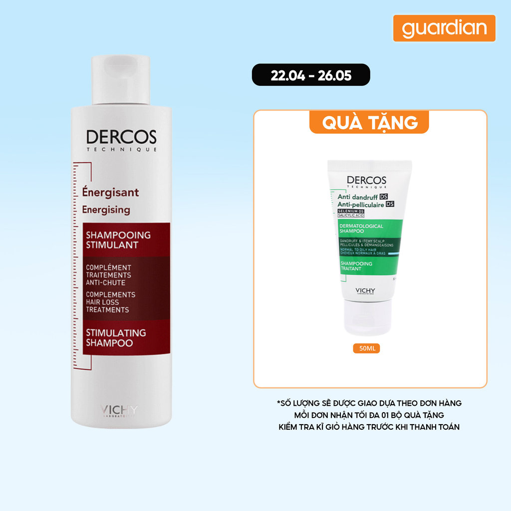 Dầu Gội Giảm Gãy Rụng Vichy Dercos Cho Da Đầu Nhạy Cảm 200Ml