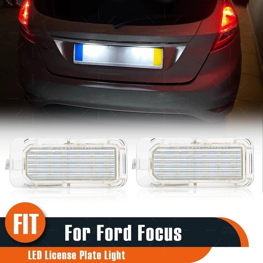 2 Chiếc Đèn LED Biển Số Cho Xe Ford Focus MK2 MK3 S-Max C-Max Kuga Fiesta MK6 Mondeo MK4 Galaxy MK3 