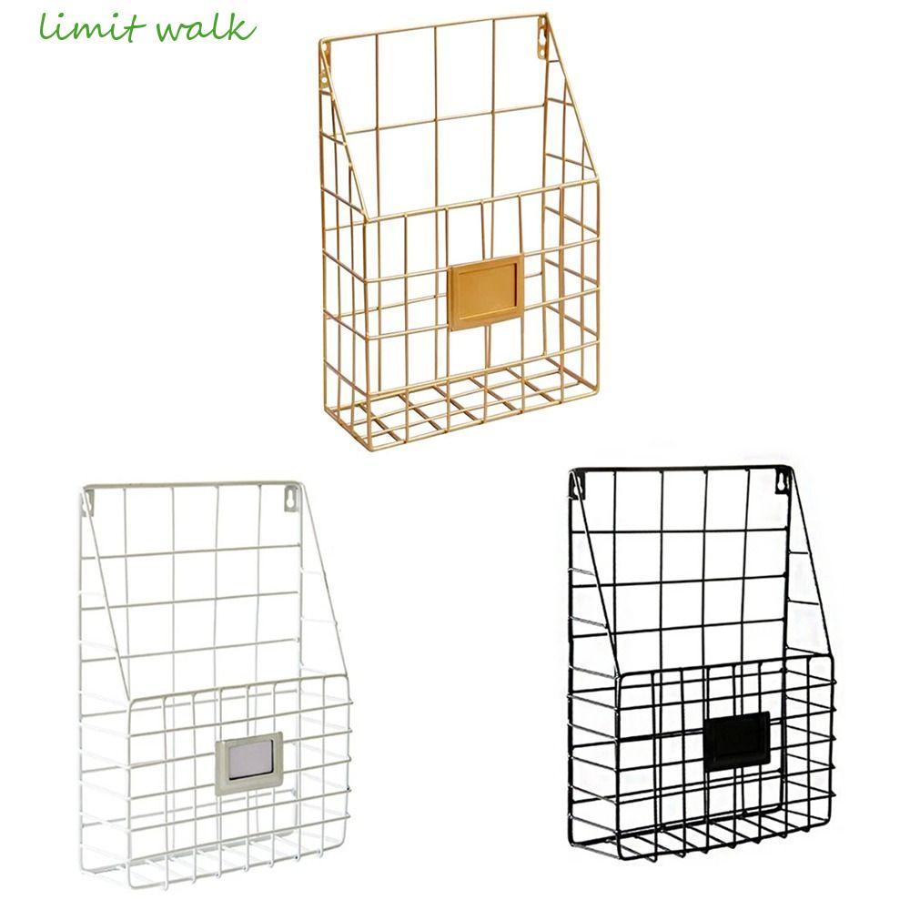 limit walk GIỚI HẠN WALK Magazine File Holder, Bộ sắp xếp thư lưới kim loại treo tường, Tay cầm di đ