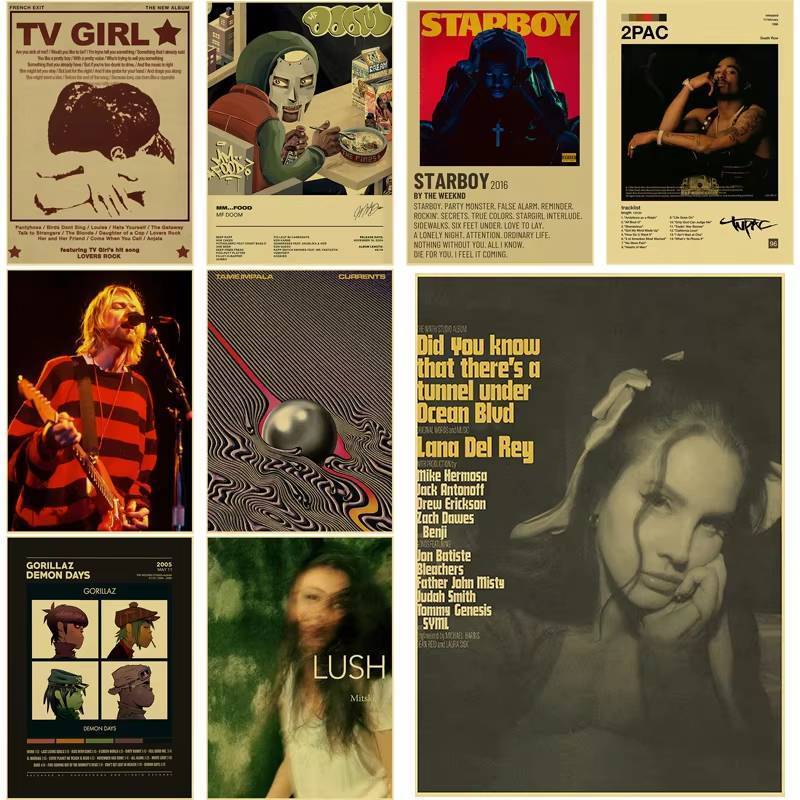 Mitski_Lizzy Grant_TV Girl_Tame Impala Poster Music Album Aesthetics Art Prints Painting Retro Home 