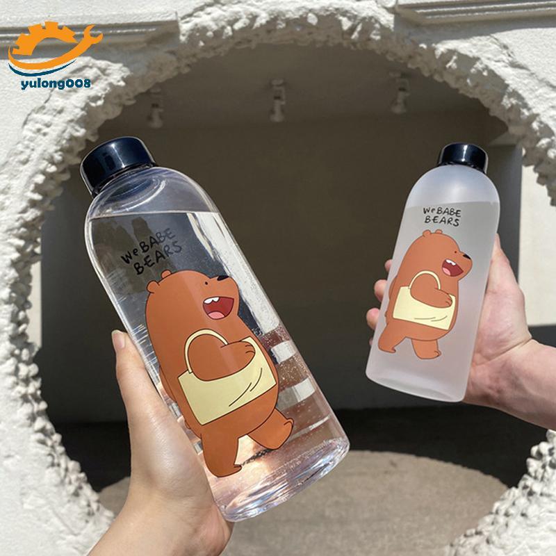 [MR] 1000ml Bình Nước Panda Cup Chai Nước Trong Suốt Drinkware Cup Chống Rò Rỉ TH