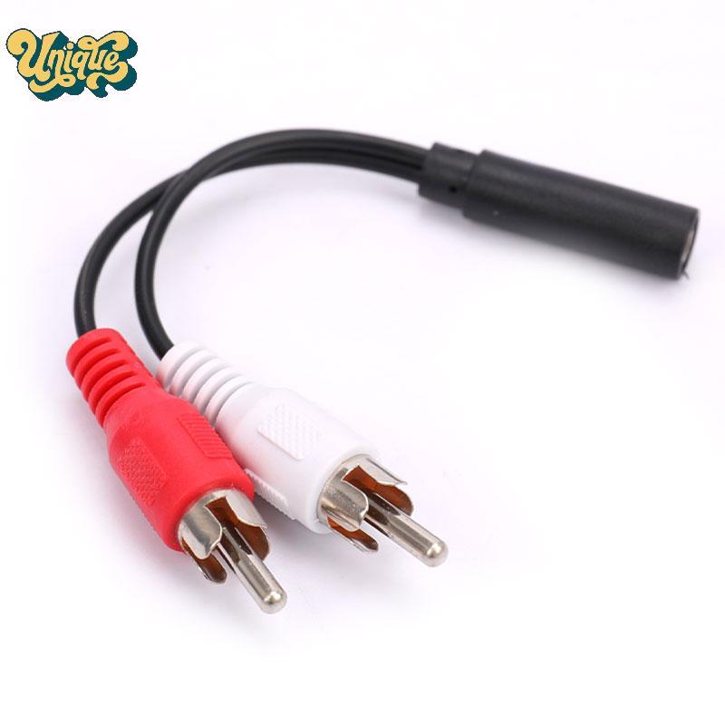 (Độc đáo) 3.5mm RCA Nữ kết nối ja Stereo Cable Y cắm vào 2 RCA Nam Adapter Cable mới