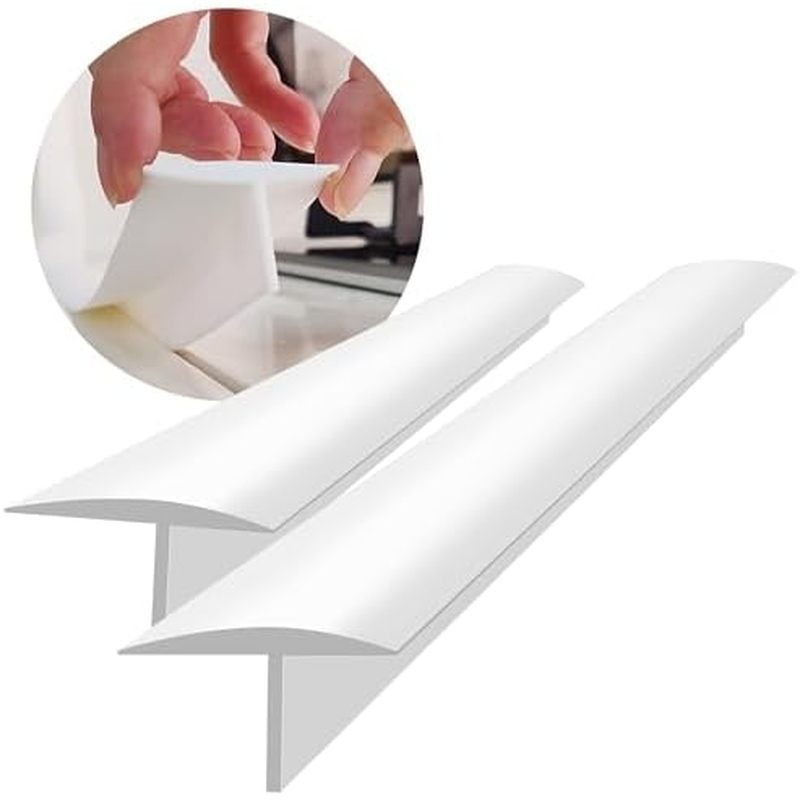 Silicone Stove Counter Gap Cover by Kindga, 21" Easy Clean Gap Filler Sealing Spills Between Kitchen