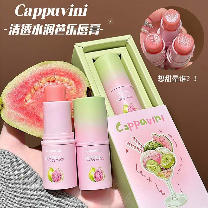 Son dưỡng môi mùa thu đông ~ Red Guava Lip Care Dưỡng ẩm Chăm sóc ánh sáng Nếp nhăn Chống khô Son dư