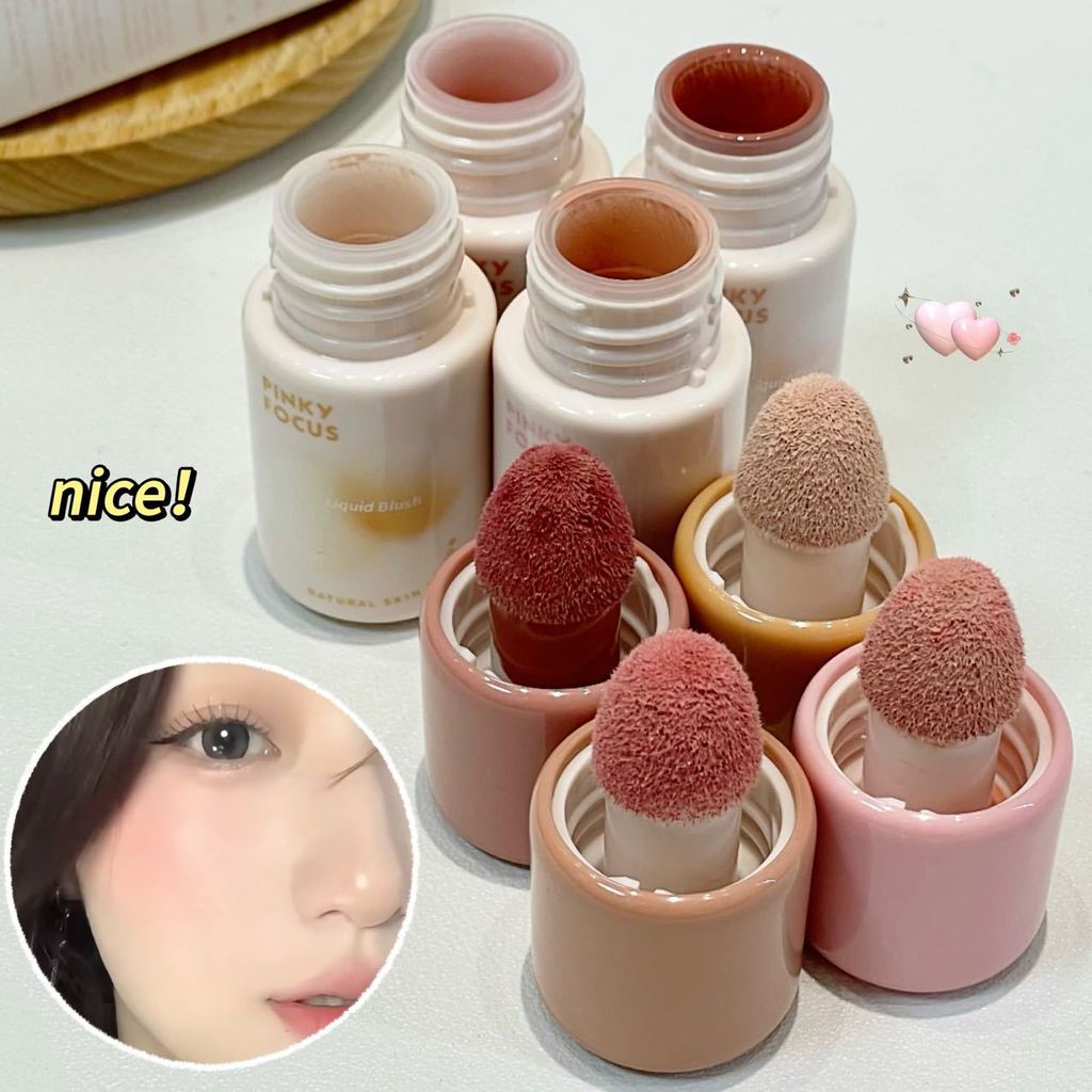 Pinky Pinky Focus Màu cồn Cảm giác Chất lỏng Blush Tự nhiên Pure Desire Mở rộng Thu nhỏ Màu Matte Độ