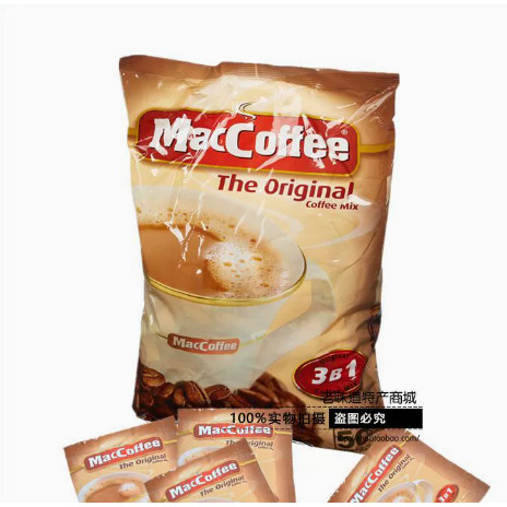 Maccoffee 3 trong 1 Chính Hãng 50 Gói Cà Phê Ăn Liền Gói 50x20g / 0,7 oz Gói Cà Phê Ăn Liền Đường Sữ