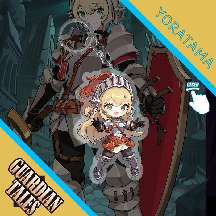 Gantungan Kunci Knight Guardian Tales, Keychain Anime Lucu