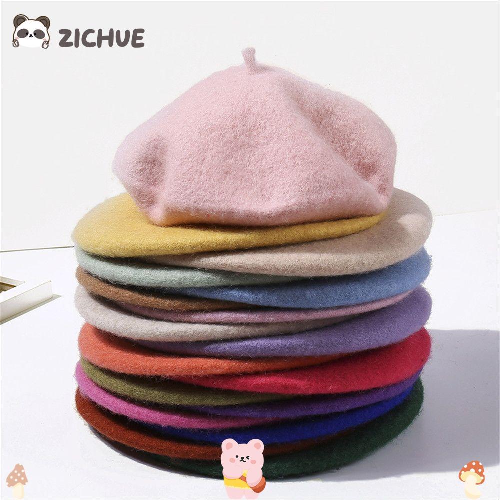 Mũ nồi mùa thu ZICHUE Mũ nồi nồi kiểu Pháp mùa đông ấm áp Mũ nồi nỉ