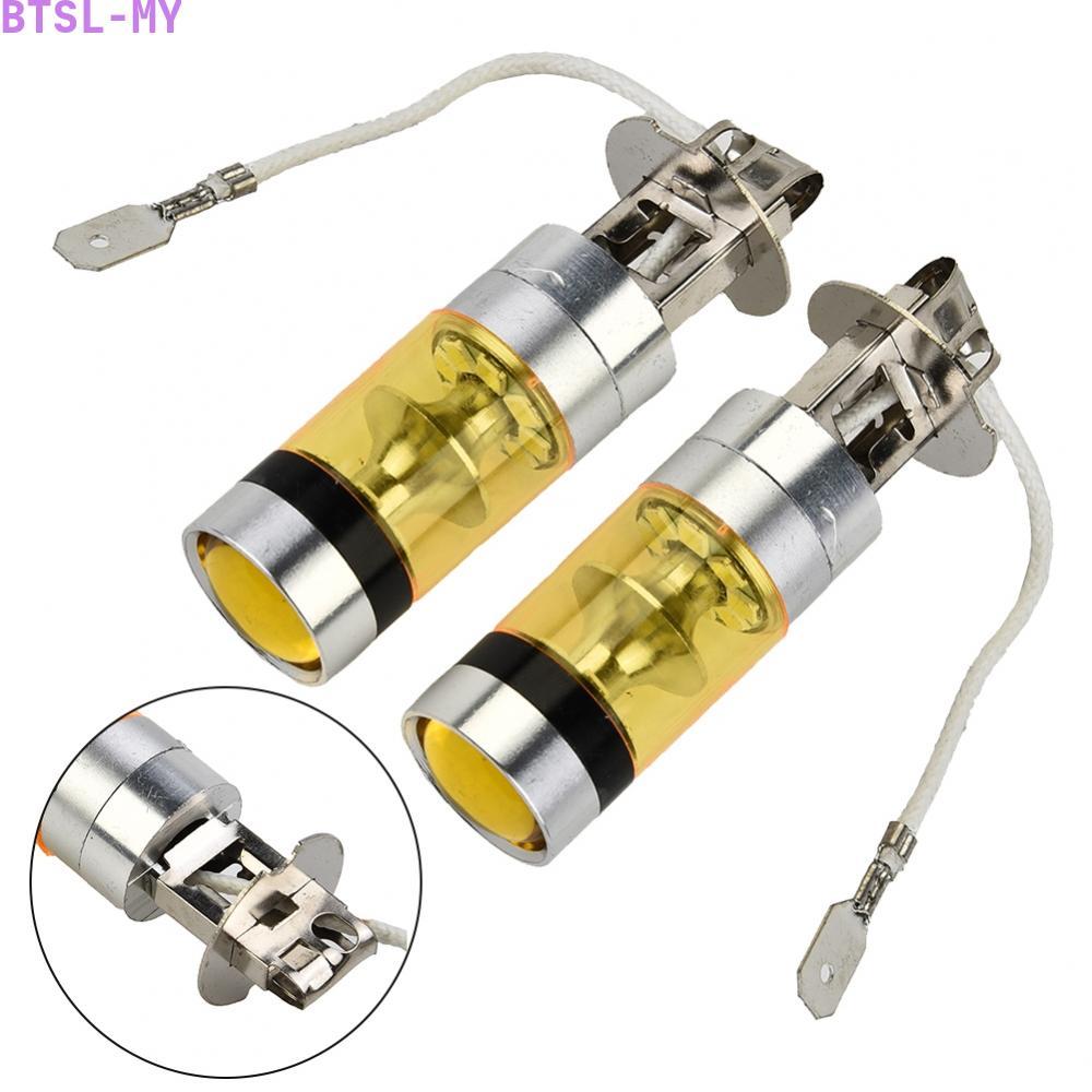 Đèn LED 12-24V Bóng Đèn Sương Mù Ô Tô H3 Đèn Hậu Thay Thế Màu Vàng 2 Chiếc