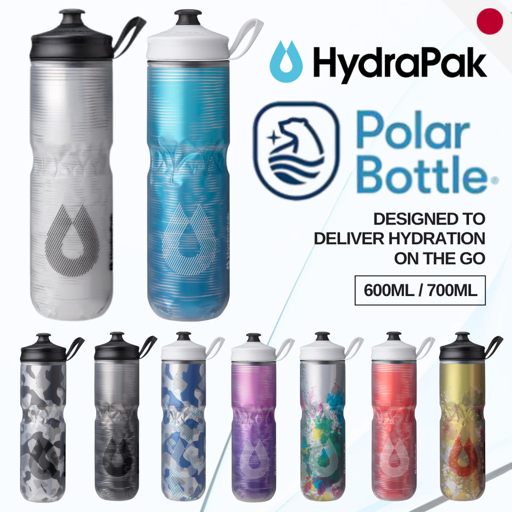 HydraPak Polar Bottle - Insulated Sports Water Bottle - BPA-Free Squeeze Bottle for Cycling Fitness