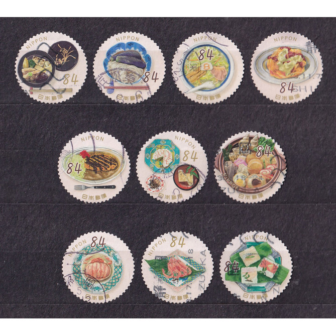 Bộ 10 Tem Bưu Chính Nhật Bản - Ẩm Thực Nhật Bản P4 | Japan - Oishii Nippon Vol.4 84yen 2022 C2567 (1