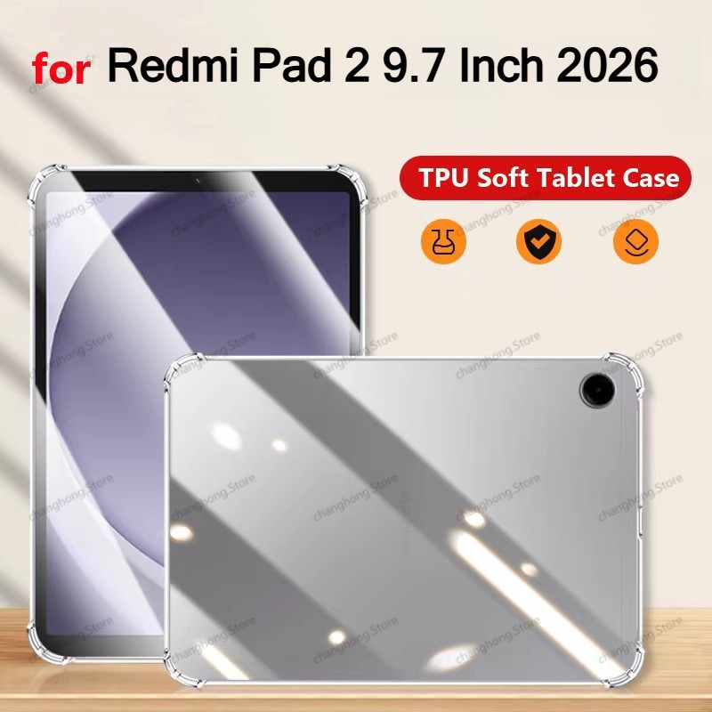 Dành Cho Redmi Pad 2 4G 9.7 Inch 2026 Vỏ Silicon Trong Suốt Chống Sốc Cho Redmi Pad 2 SE Pad2 4G 9.7