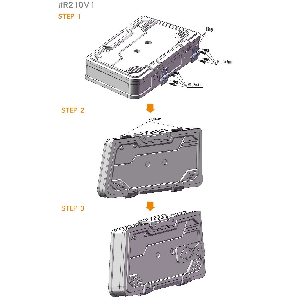 Rcdream Mô Phỏng Bên Hộp Dụng Cụ Cho 1 / 10 YIKONG YK4107 RC Mô Hình Xe Bánh Xích Nâng Cấp Sửa Đổi P
