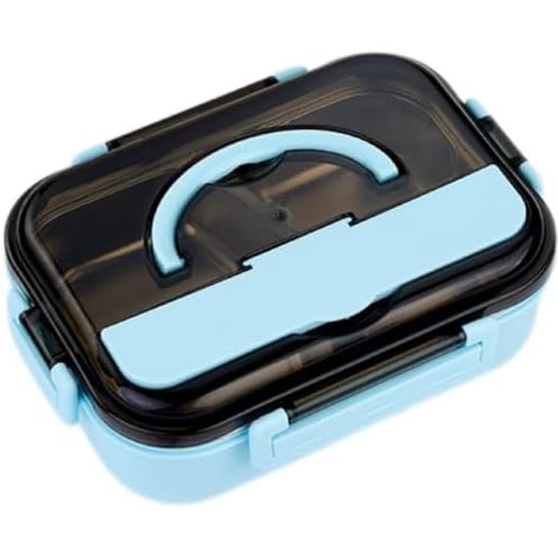 Lunch box bento box; 304 stainless steel dinner plate; heated lunch box portable fast food insulated