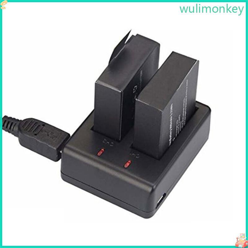 Bộ sạc WU cho EKEN SJ4000 H9R Sạc hai pin Bộ sạc ABS chất lượng đồng thời cho máy ảnh chống nước EKE