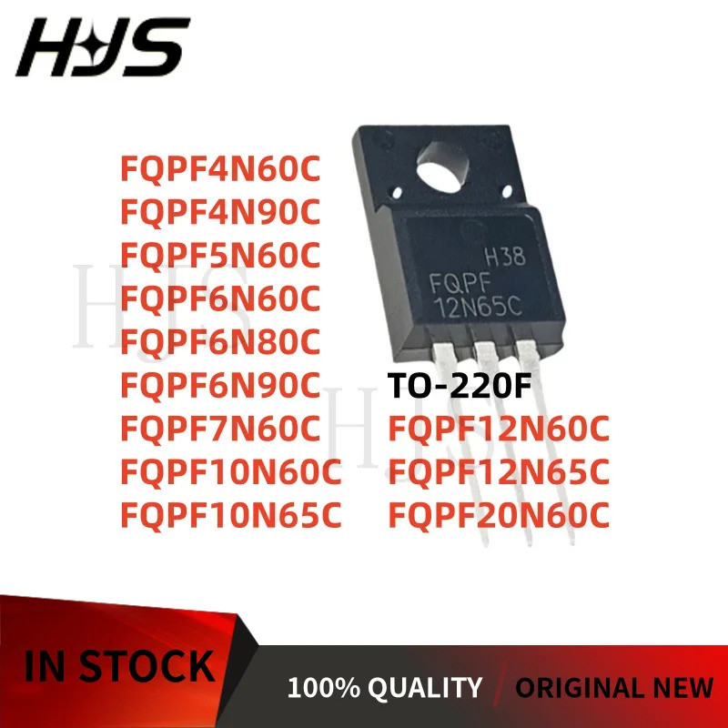 10 CHIẾC TO-220F FQPF4N60C 4N90C 5N60C 6N60C 6N80C 6N90C 7N60C 10N60C 10N65C 12N60C 12N65C 20N60C Cò