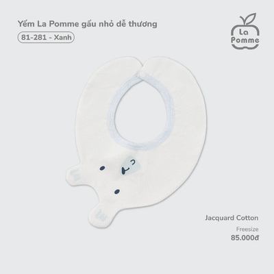 Yếm La Pomme gấu nhỏ dễ thương - Sợi Jacquard Cotton mềm mại, thoáng khí - Bé trai/gái