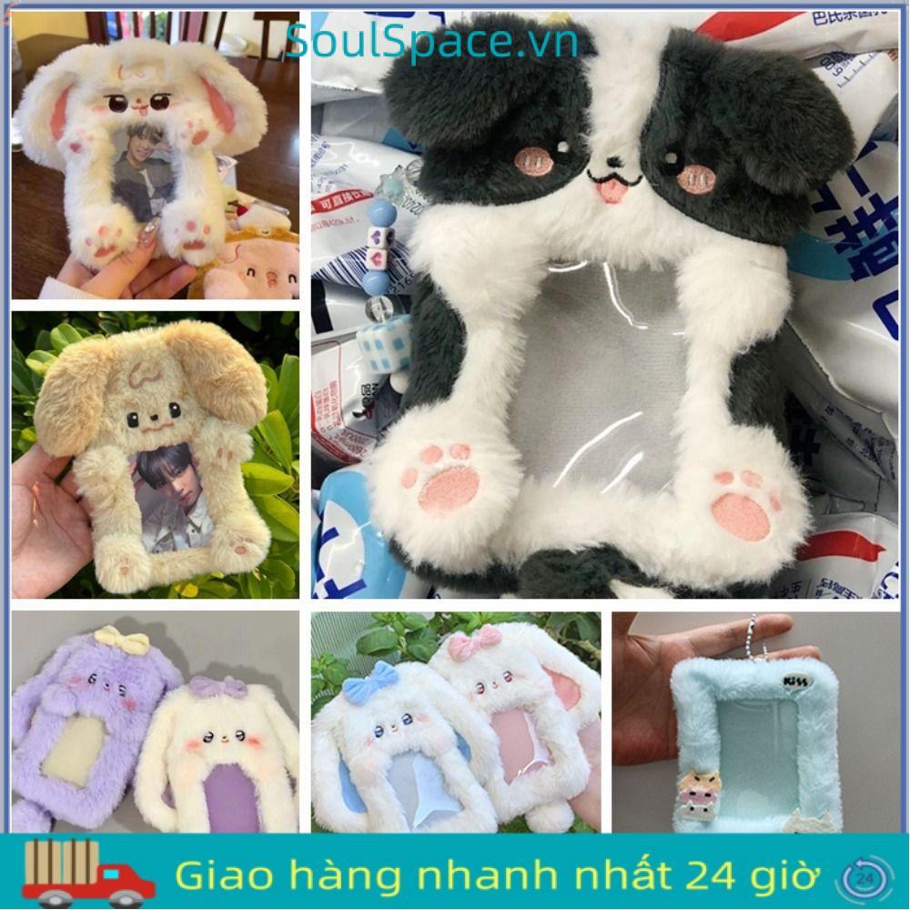SOULSPACE Photocard, Hộp đựng thẻ ảnh đa chức năng cho thỏ / chó / mèo, Thỏ tai to dễ thương / Thẻ s