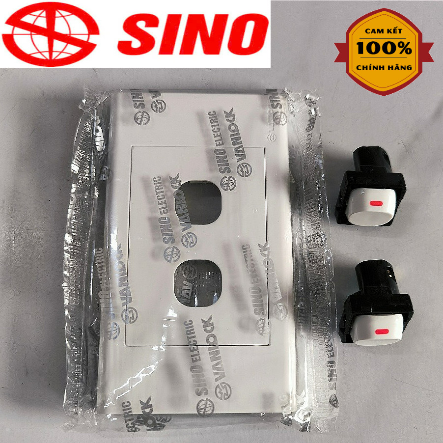 (Chính Hãng Sino) Mặt 2 lỗ công tắc - Công tắc 1 chiều - Công tắc 2 chiều - Hạt Tivi - Điện Thoại - 