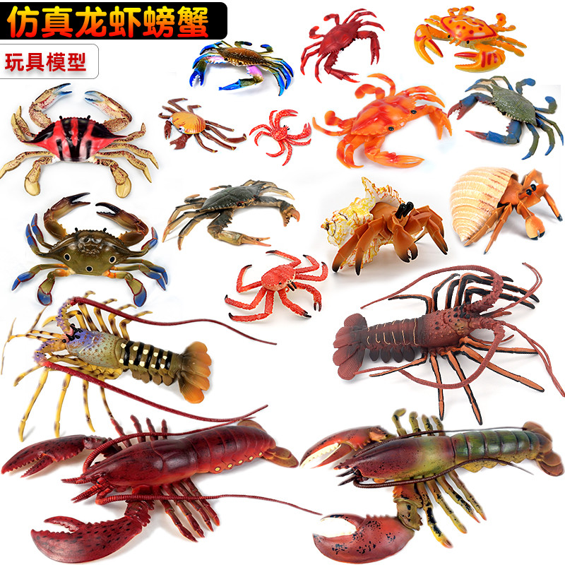 Mô Phỏng Tôm Hùm Cua Vua Cua Đồ Chơi Mô Hình Nhựa Chắc Chắn Đồ Trang Trí Động Vật Biển Trẻ Em Nhận T