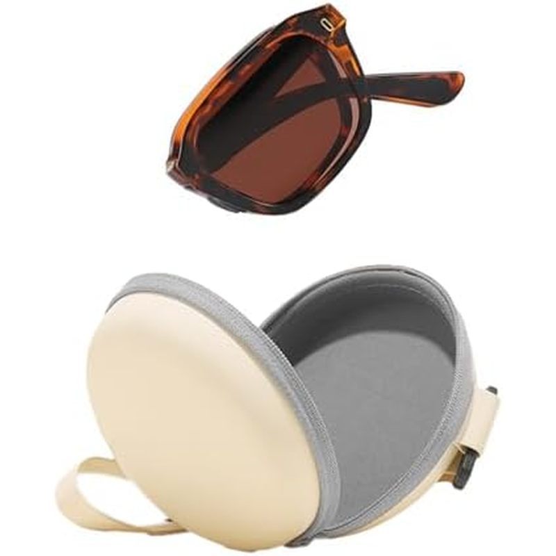 J&L Glasses Polarized Folding Sunglasses Women Men Square Sunglasses Foldable Sunglasses UV400 Prote