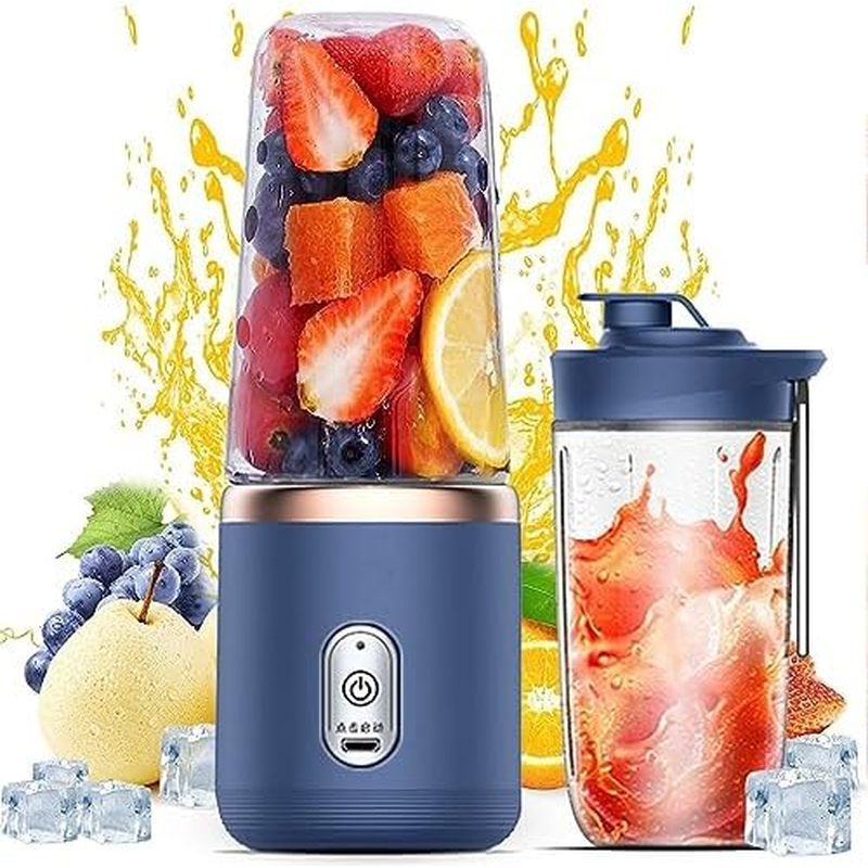 Portable Blender, Personal Blender USB Rchargeable, Mini Blender for Shakes and Smoothies, 400ML Por