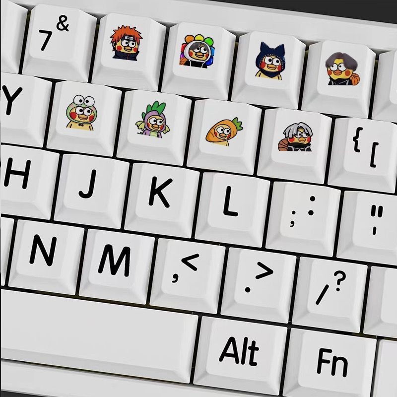 IKIN Keycap Gà Đen Nhỏ Bạn Quá Đẹp Độc Đáo Keycap Ban Đầu Nhà Máy Chiều Cao pbt Thăng Hoa Keycap Bàn