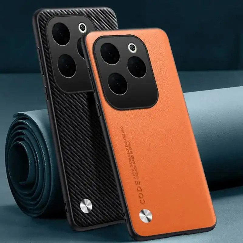 Ốp Da PU Sang Trọng Cho Infinix Hot 40 Pro Ốp Lưng Silicon Mờ Bảo Vệ Toàn Diện Ốp lưng Infinix Hot 4